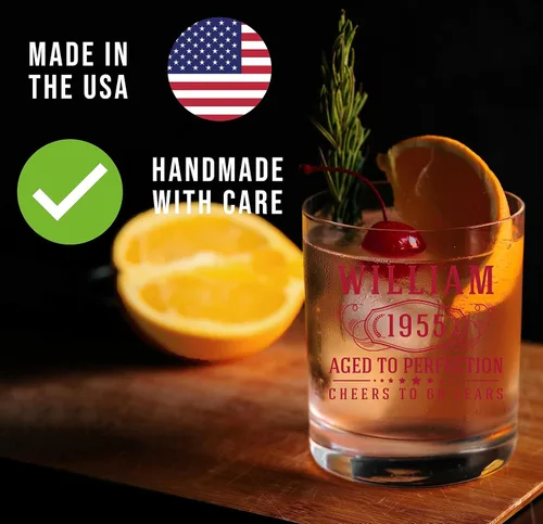 Vista 4 de Vaso de whisky impreso personalizado de 11 onzas, regalos personalizados para hombres, él, día del padre, taza de cóctel con nombre personalizado