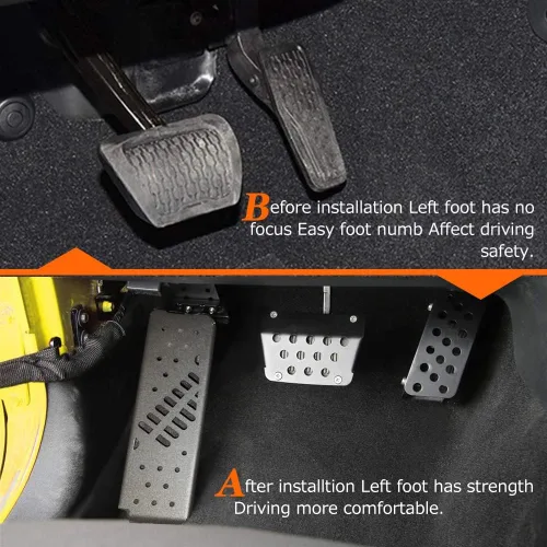 Vista 3 de JL Pedal Muerto, Pedal Muerto Gladiator Lado Izquierdo Reposapiés Compatible con Jeep Wrangler JL/Gladiator JT 2018 2019 2020 2021 2022 2023
