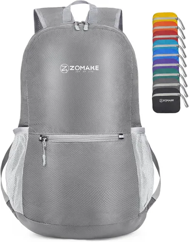 Vista 7 de ZOMAKE Mochila ligera y plegable, pequeña mochila de viaje