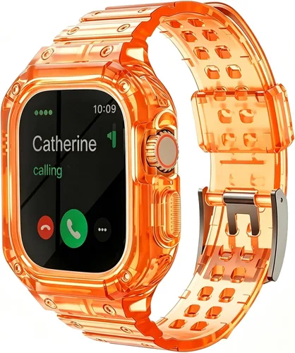 Vista 17 de Compatible con Apple Watch Band transparente de 1.929 in 1.811 in 1.772 in 1.732 in 1.654 in 1.614 in 1.575 in 1.496 in para mujeres y hombres