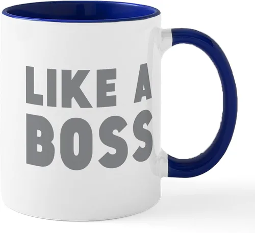 Vista 33 de CafePress – como un Boss Taza – El único Taza de café, taza de café, S, Blanco