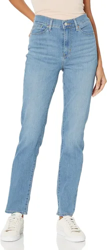 Vista 6 de Levi Strauss Signature Gold Women's High Rise Straight Jeans Ópalo negro (elástico)