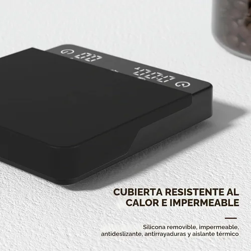 Vista 7 de Báscula de café, 4.4 lbs/0.00 oz con sincronización automática, color negro