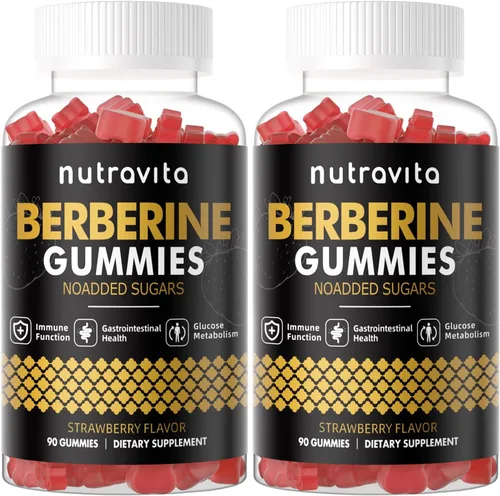 Vista 9 de Nutravita Gomitas de berberina con canela de Ceilán, 1500 mg de berberina de alta potencia, suplemento para apoyo inmunológico y metabolismo