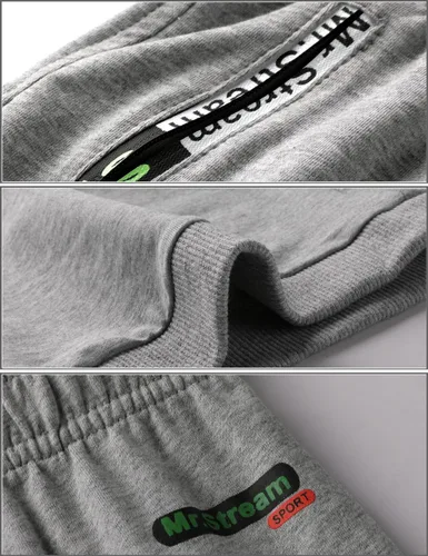 Vista 2 de Mr.Stream Pantalones de entrenamiento 34 para hombre, pantalones casuales para descansar, sudar por debajo de la rodilla, pantalones cortos