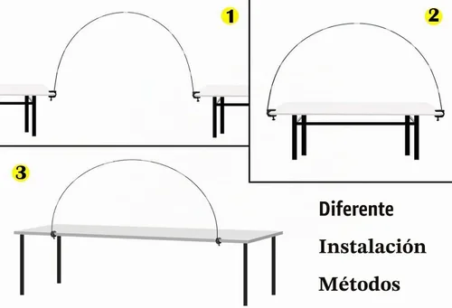 Vista 4 de LANGXUN Kit de arco de globos de mesa de 12 pies y 2 juegos de soporte de columna de globos de 50 pulgadas de alto para decoraciones de cumpleaños