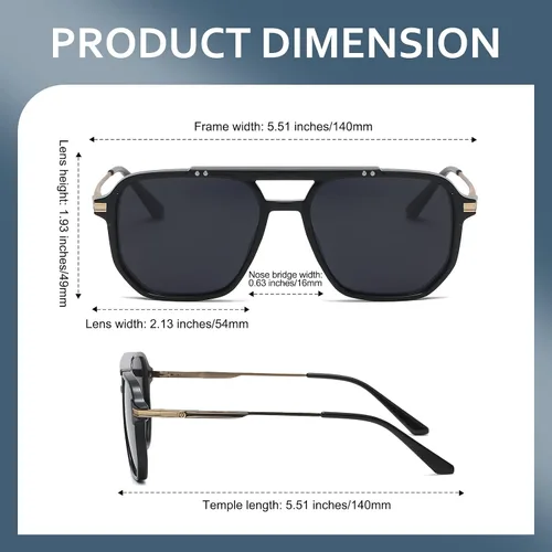 Vista 5 de Duduma Premium Classic Polarized Sunglasses for Men Women Fashion Sun glass UV400 Protection Shades ZC802