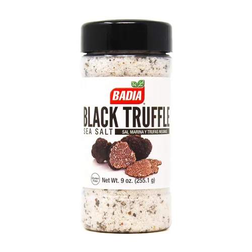 Vista 2 de Badia Sal marina de trufa negra, 9 onzas (paquete de 6) - Sabor rico, terroso y lujoso