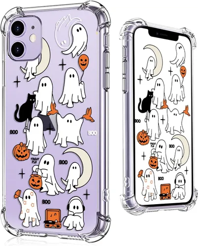 Vista 13 de Funda transparente de fantasma de Halloween (fantasma de Halloween, Google Pixel 7 Pro)