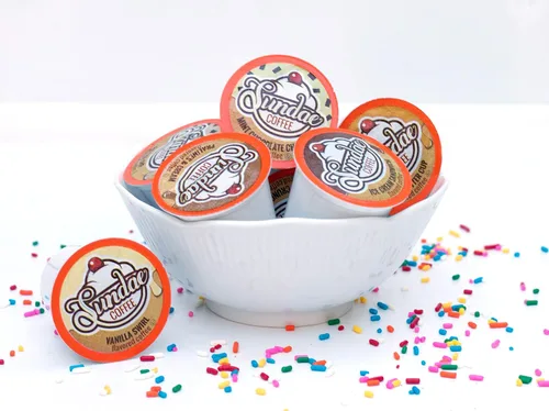 Vista 6 de Sundae - Cápsulas de café con sabor a helado, compatibles con cafetera Keurig K-Cup 2.0, 48 unidades (paquete variado)