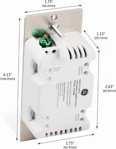 Vista 5 de Enbrighten Interruptor complementario blanco, QuickFit y SimpleWire, control de luz inteligente, interruptor de luz inteligente Z-Wave/Zigbee