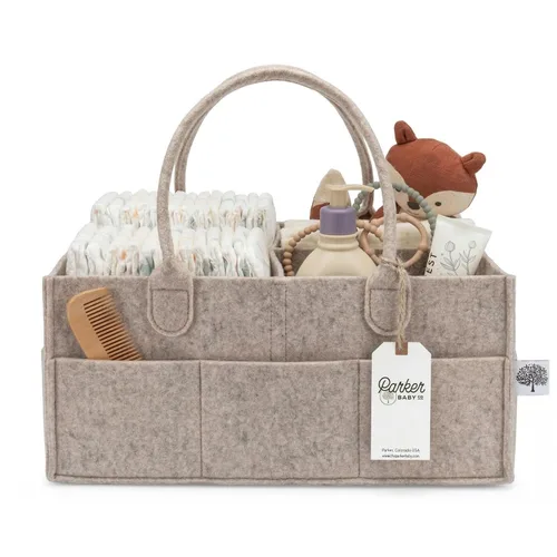 Vista 17 de Parker Baby Co.: organizador de pañales para bebé, contenedor para dormitorio de bebé, organizador de automóvil para pañales y toallitas para bebés