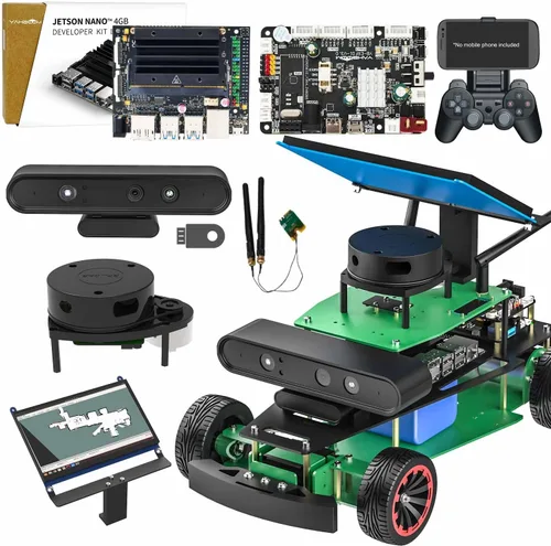 Vista 16 de Yahboom ROS2 Python Programación Robot Car con Jetson Nano Robot AI Voice Module, pantalla de 7 pulgadas, compatible con navegación SLAM Mapping Ult