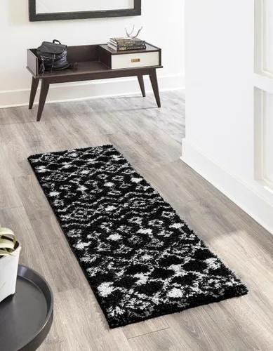 Vista 11 de Unique Loom Moroccan Trellis Shag Collection - Alfombra de área - Meknes (2 pies 2 pulgadas x 3 pies 1 pulgada, rectangular, marrón claro/marfil)