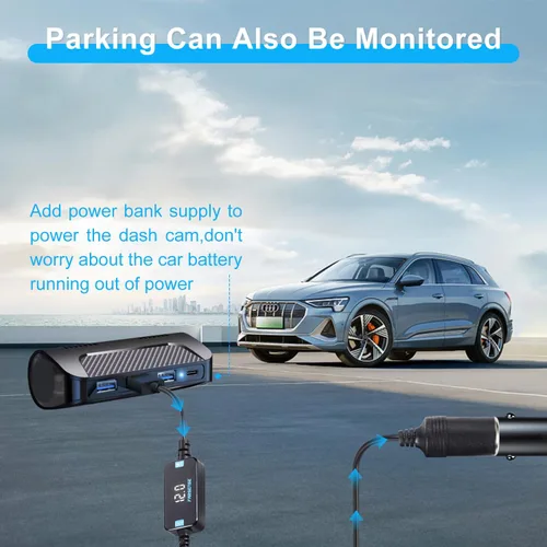 Vista 2 de FARSENSE Adaptador USB A a enchufe de cigarrillos de 12V - Cable convertidor de enchufe de encendedor de cigarrillos de coche de 5V DC USB C a 12V