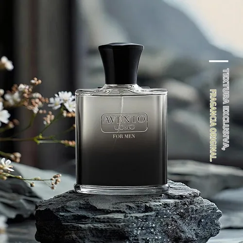 Vista 4 de AFLUXE AVENTO UOMO Colonia para hombre Aroma fresco amaderado de larga duración Eau de Toilette de 3.4 fl oz Set de regalo de lujo