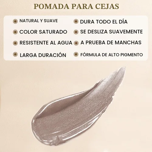 Vista 2 de LAVONE Kit de plantillas para cejas, trío de sellos para cejas con lápiz impermeable, pomada, 20 plantillas, cepillo de doble punta y aplicador