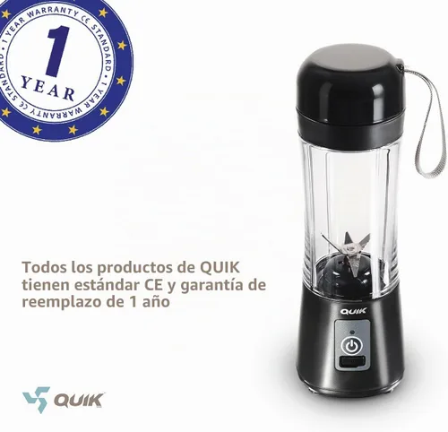 Vista 6 de Licuadora portátil inalámbrica de 13 onzas. Licuadora personal para batidos y licuados, sin BPA, recargable USB-C, mini exprimidor para viajes, a