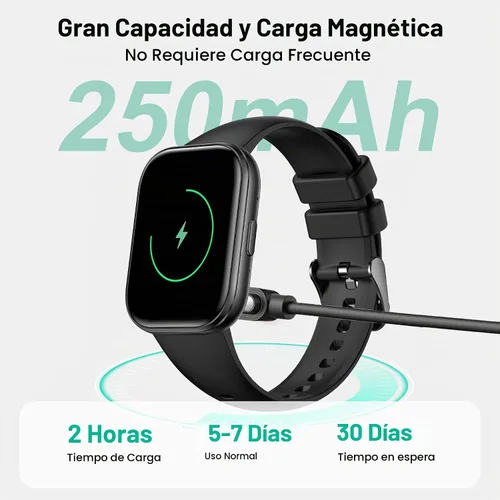 Vista 6 de Smart Watch with Call/Dial, Bluetooth Call, 1.75" HD Fitness Tracker, Black