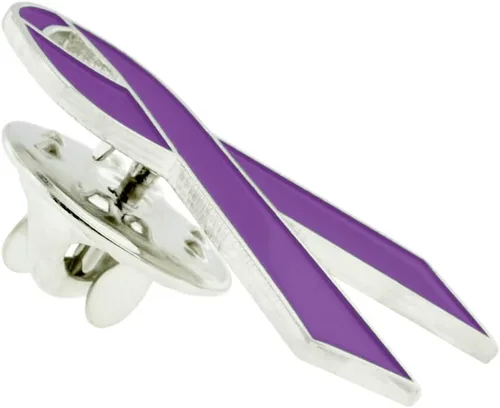 Vista 55 de PinMart Awareness - Pin de solapa esmaltado – Pin de cinta chapado en níquel y oro – Cinta de prevención y conciencia – Broche de joyería con parte