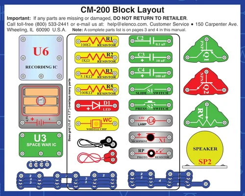 Vista 9 de Kit de circuitos electrónicos Snap Circuits 203 de Electronics Discovery