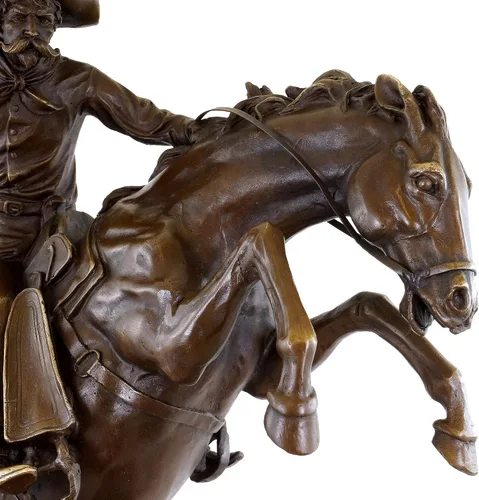 Vista 7 de Kunst & Ambiente - The Bronco Buster - Escultura de Bronce - Frederic Remington - Bronce de la Casa Blanca - Estatuas de Caballos a la Venta