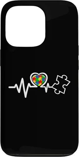 Vista 10 de Heart Puzzle Piece Heartbeat Cool Autism Awareness Case for iPhone 16