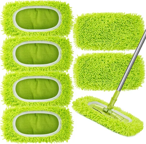 Vista 10 de Unoutur Paños de barrido en seco reutilizables de microfibra Compatibles con Swiffer Sweeper Mopa de limpieza con repuestos de almohadillas