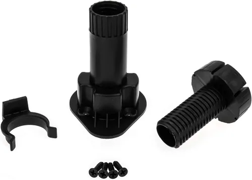 Vista 5 de Niveladores ajustables de 3.9 a 5 pulgadas para borde de gabinete, 12 piezas, patas niveladoras de muebles, pies de nivelación de plástico negro