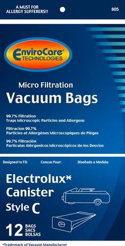 Vista 2 de EnviroCare Bolsas de vacío para envase Electrolux - Estilo C - Genérico (bolsa de 12)