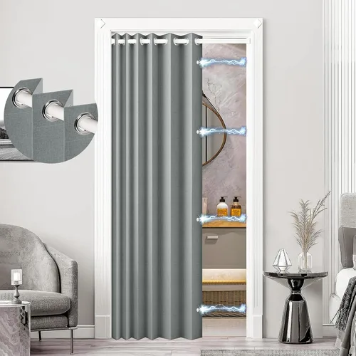 Vista 65 de Cortinas plisadas completamente opacas con cierre magnético, 72 pulgadas de largo, para interiores y exteriores, 1 panel, 45 pulgadas de ancho x 72