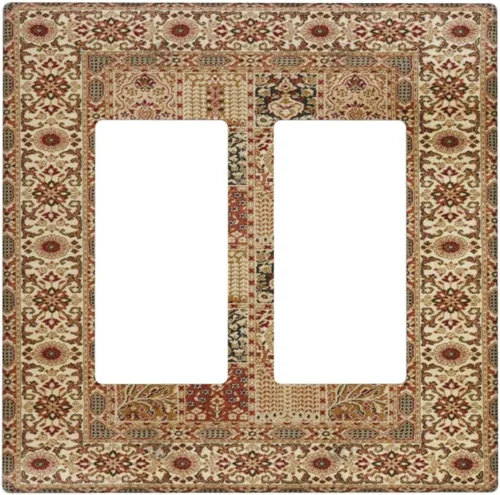 Vista 149 de Azulejos Negros Texturas Modernas Retro Marruecos 1 Gang Cubierta de Interruptor de Luz Sin Dispositivo Placa de Pared en Blanco Decorativa Placa