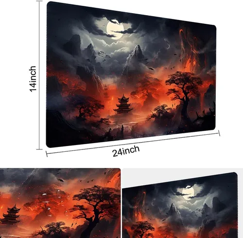 Vista 3 de MTG - Tapete de juego tamaño 24 x 14 pulgadas, bolsas de almacenamiento antideslizantes, ideal para entusiastas de los juegos de cartas, tapete