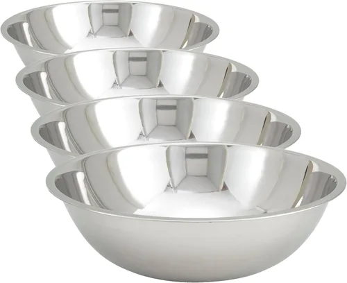Vista 4 de Winco Tazón de mezcla profunda, 13 cuartos de galón (paquete de 3)