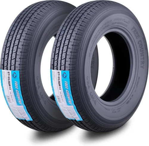 Vista 8 de Free Country GRAND RIDE Juego de 2 neumáticos Premium para remolque ST 175/80R13 de 6 capas, Rango de carga C con protector contra roces Premium