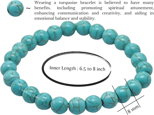Vista 864 de Amazing Gemstone Pulsera de cristal para mujeres y hombres, pulsera de cristal curativo de protección, pulsera elástica con cuentas de piedras