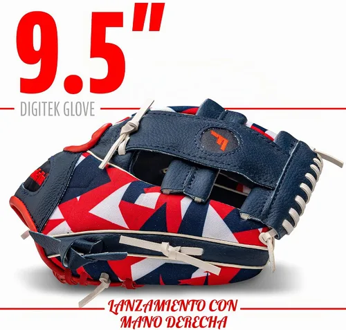 Vista 4 de Franklin Sports RTP Kids Tball Glove Azul marino/Rojo
