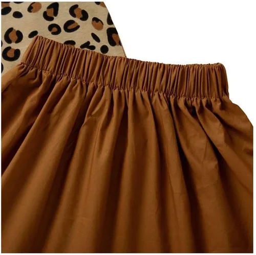 Vista 5 de Conjunto de ropa cálida con volantes y falda plisada para bebé niña