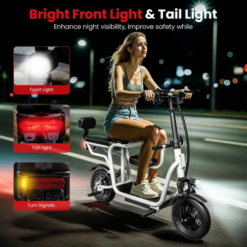 Vista 4 de Scooters eléctricos para adultos con motor de potencia máxima de 750 W Blanco