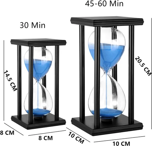 Vista 2 de Lodunsyr Reloj de Arena Temporizador de 30 Minutos para Decoración de Ornamentos Navidad Año Nuevo Cumpleaños Té Mesa de Café Estante de Libros
