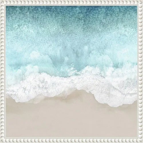 Vista 13 de Amanti Art Lienzo enmarcado para pared, 16 x 16 pulgadas, olas del océano II, por Maggie Olsen, lienzo enmarcado para pared, obras de arte de playa