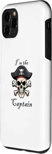 Vista 2 de Funda náutica para iPhone 11 Pro Max I'm the Captain Pirate Skull and Crossbones