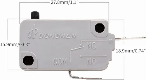 Vista 4 de KW3A 16A 125V/250V Horno Microondas Puerta Interlock Interruptor Normalmente Cerrado (1 Unids)