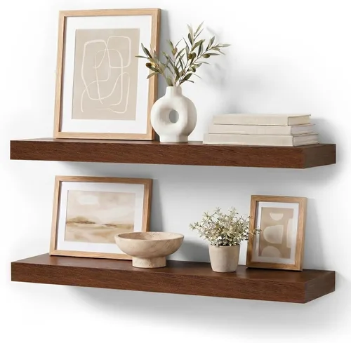 Vista 35 de Estantes flotantes de baño para pared, estantes de baño sobre el inodoro, estantes de pared y estante para libros, estante colgante, estantes