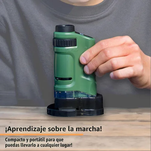 Vista 6 de Carson MicroBrite - Microscopio de bolsillo con luz LED 20x-40x para aprender, educar y explorar, juego de 6 (MM-24MU)