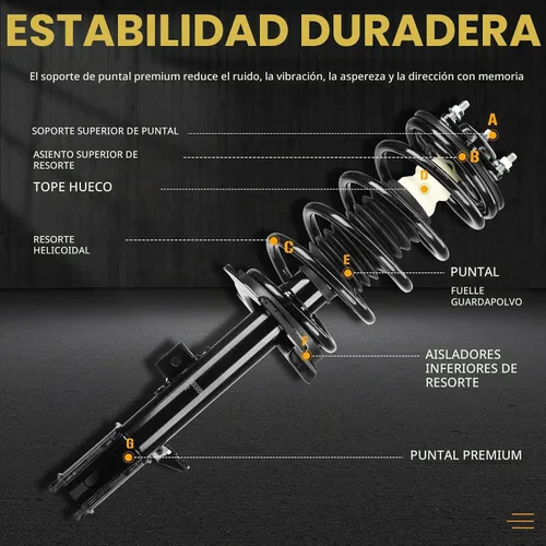 Vista 2 de Conjunto Completo de Amortiguador con Resorte Delantero Compatible con Ford Escape 2001-2012, Compatible con Mazda Tribute 2001-2006 y 2008-2011