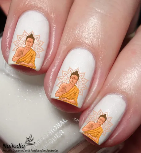Vista 3 de Adhesivo decorativo para uñas de Buda y budismo