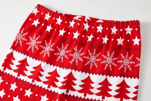 Vista 5 de Family Feeling - Conjunto de 2 piezas de pijama de Navidad a rayas para niños y niñas, 100% algodón