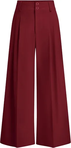 Vista 22 de PRETTYGARDEN Pantalones de vestir de pierna ancha de cintura alta para Beige