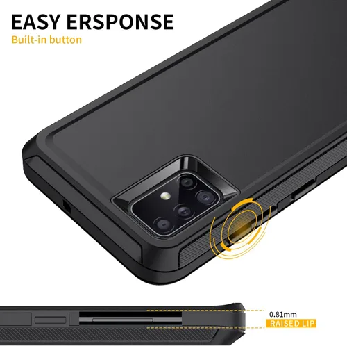 Vista 3 de Funda para Galaxy A51 5G, [sin protector de pantalla] a prueba de golpes, a prueba de caídas, a prueba de polvo, protección de 3 capas, resistente